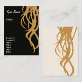 スタイリストの名刺の大きい両面垂直 名刺 (正面/裏面)