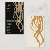 スタイリストの名刺2の-味方される-垂直 名刺 (正面/裏面)