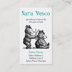 スタイリストの名刺-子供の美容院 予約カード