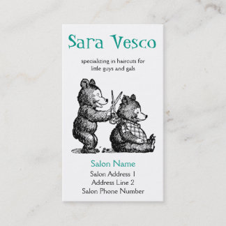 スタイリストの名刺-子供の美容院 予約カード