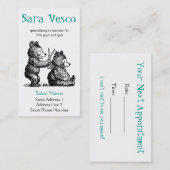 スタイリストの名刺-子供の美容院 予約カード (正面/裏面)