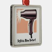 スタイリストの打撃(カスタマイズ可能な) メタルオーナメント (右)