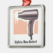スタイリストの打撃(カスタマイズ可能な) メタルオーナメント (左)
