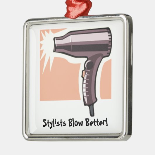 スタイリストの打撃(カスタマイズ可能な) メタルオーナメント (左)