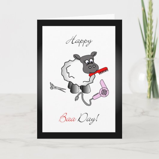 スタイリストの誕生日の挨拶状 カード (正面)