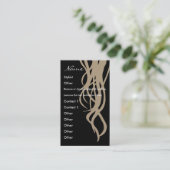 スタイリストの金ゴールドの名刺-垂直 名刺 (スタンド正面)