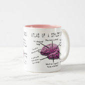 スタイリストの頭脳の美容師のギフト"地図書" ツートーンマグカップ (正面右)