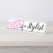 スタイリストの"DIVA" デスクネームプレート (正面)