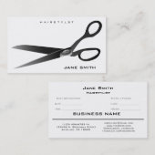 スタイリストまたは理容師（はさみ） 予約カード (正面/裏面)