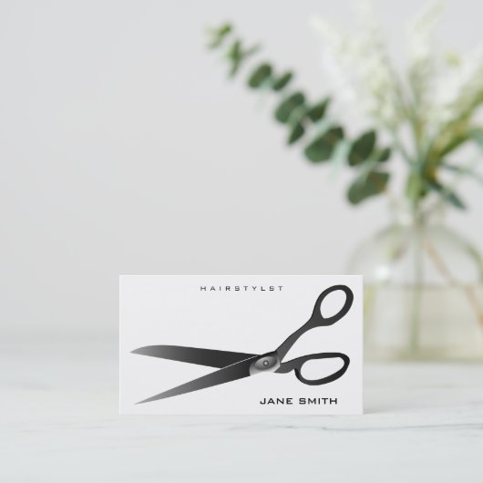 スタイリストまたは理容師（はさみ） 予約カード (スタンド正面)