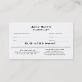 スタイリストまたは理容師（はさみ） 予約カード (裏面)