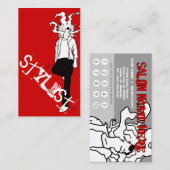 スタイリストを張り上げる 名刺 (正面/裏面)