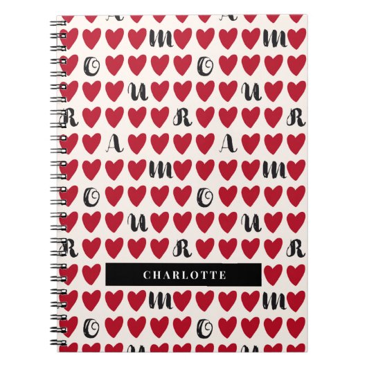 スタイリストアモーアハートノートパテントレインギフト ノートブック (正面)