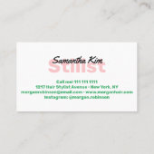 スタイリストスクリプトchic名刺モダン 名刺 (裏面)