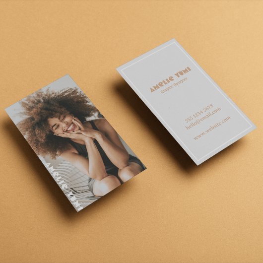 スタイリストトレンディー縦写真撮影カジュアル 名刺