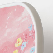 スタイリストピンクフローラピックボールパドル ピックルボールラケット (左詳細)