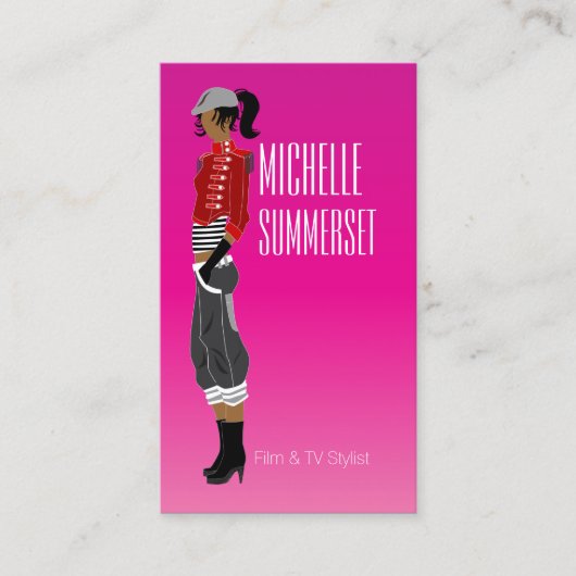 スタイリストファッションデザイナー名刺 名刺 (正面)