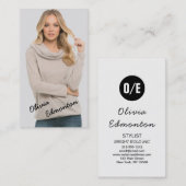 スタイリストファッションフォトカスタムテンプレートミニマリスト 名刺 (正面/裏面)