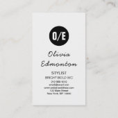 スタイリストファッションフォトカスタムテンプレートミニマリスト 名刺 (裏面)