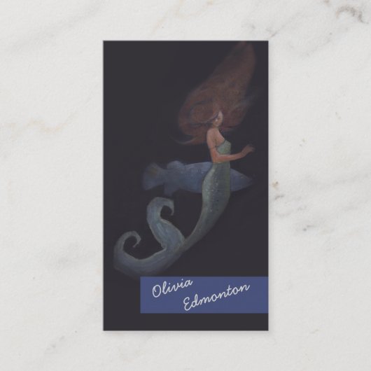スタイリストヘアマーメイドカスタムテンプレートアートプリント 名刺 (正面)