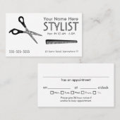 スタイリストホワイトアポイントメント 名刺 (正面/裏面)