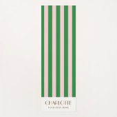 スタイリストライプストパーソナライズされたギフトモノグラムロゴ ヨガマット (正面)