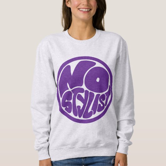 スタイリスト不要 シングルパープルエンブレムTシャツ スウェットシャツ (正面)