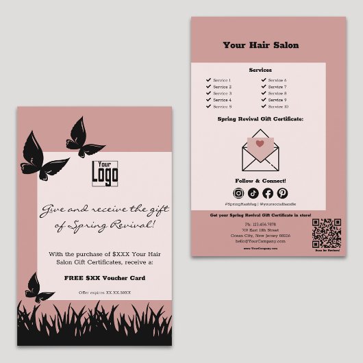 スタイリスト春リバイバルギフト券プロモーション チラシ