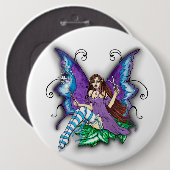 スタイリスト毛のドレッサーの妖精 缶バッジ (正面&裏面)