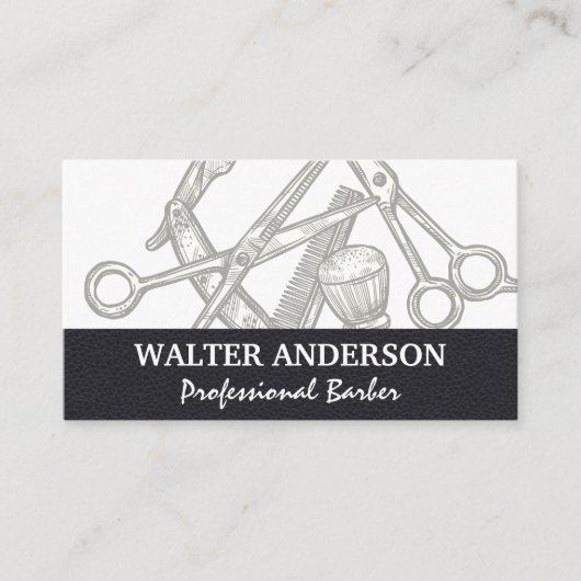 スタイリスト理容師ツール 名刺 (正面)