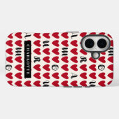 スタイリスト甘いハートパターンモノグラムiphoneケース Case-Mate iPhoneケース (裏面 (横))