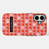 スタイリスト甘いハートパターンモノグラムiphoneケース Case-Mate iPhoneケース (裏面 (横))