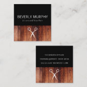 スタイリスト素朴木製シアーズロゴ スクエア名刺 (正面/裏面)