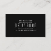 スタイリスト美しいヘアサロンドレッサー理容師ショップ 名刺 (裏面)