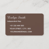 スタイリスト美容師Avon営業担当者 名刺 (裏面)