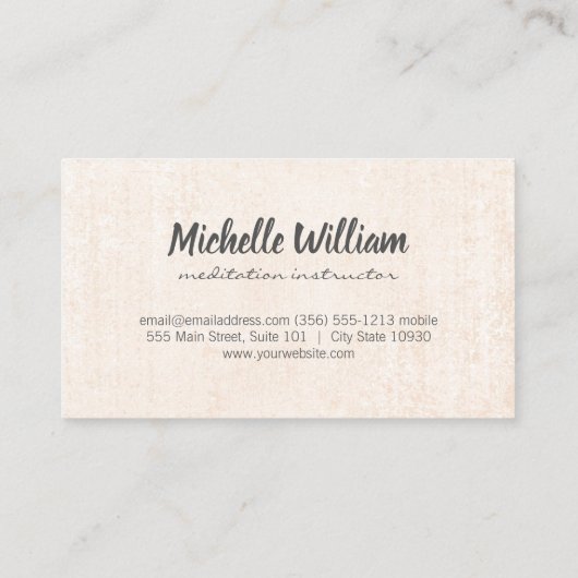 スタイリスト自然なパターン斑点テクスチャ 名刺 (裏面)