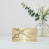 スタイリスト金ゴールド 名刺 (スタンド正面)