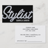 スタイリスト |グリッタースクリプト(アポイントメントカード) 予約カード (正面/裏面)