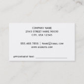 スタイリスト |グリッタースクリプト(アポイントメントカード) 予約カード (裏面)