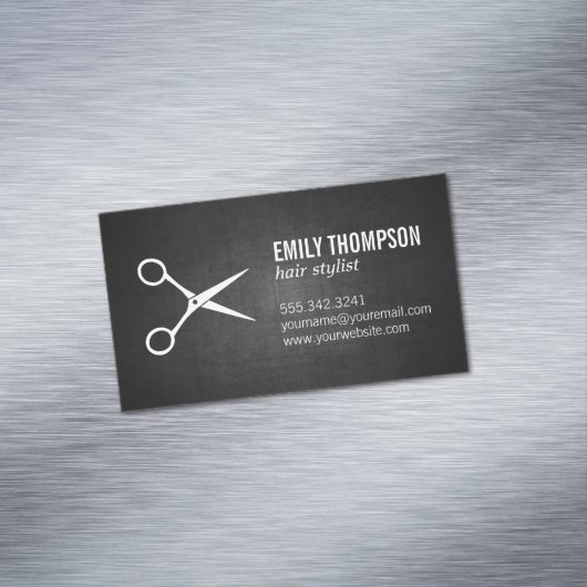 スタイリスト |シアーズ |濃いテクスチャの背景 マグネット名刺 (インサイチュ)