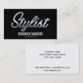 スタイリスト |シルバースクリプト 名刺 (正面/裏面)