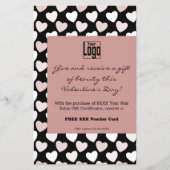 スタイリスト バレンタインデー ギフト証明書 プロモーション チラシ (正面)