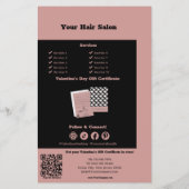 スタイリスト バレンタインデー ギフト証明書 プロモーション チラシ (裏面)