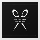 スタイリスト バーバー ハサミ ウィンドウサイン (シート)