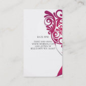 スタイリスト，ヘア，美しいサロン,美容師,スパ 名刺 (裏面)