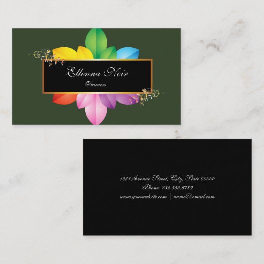 スタイリスト、美容師、ネイリスト、美しいExp. 名刺 (正面/裏面)