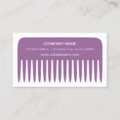 スタイリスト/美容院の紫色 名刺 (裏面)