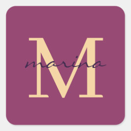 スタイリスパーソナライズされたとモノグラムの スクエアシール