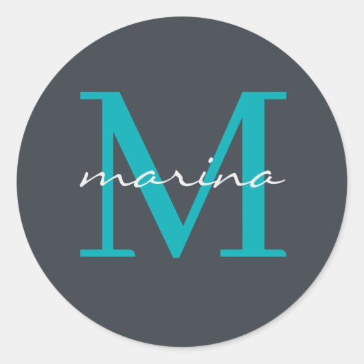 スタイリスパーソナライズされたとモノグラムの ラウンドシール (正面)