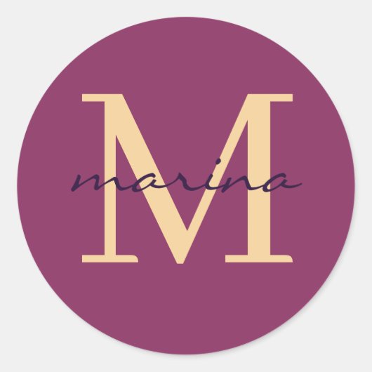 スタイリスパーソナライズされたとモノグラムの ラウンドシール (正面)